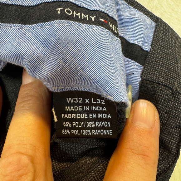 Tommy Hilfiger Dress Pants Mens Size 32x32 Gray Straight Leg Business Pockets - Picture 3 of 8